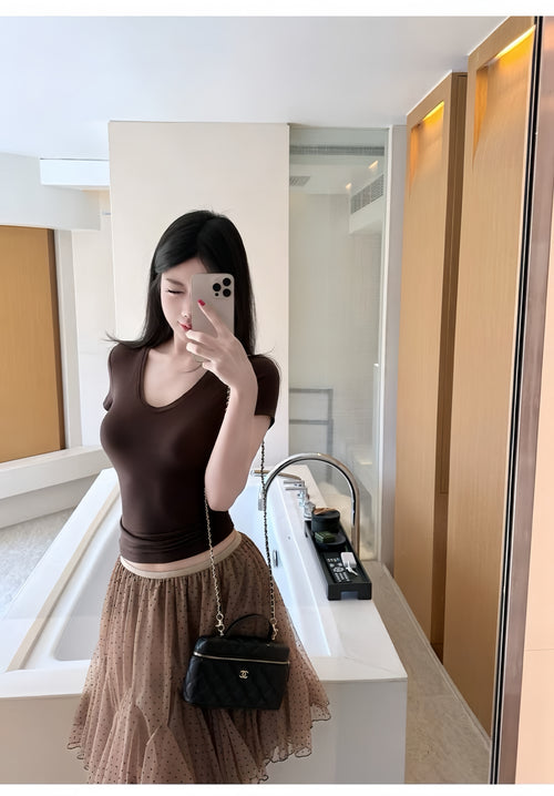 ✨ 深棕芭蕾风套装 ·