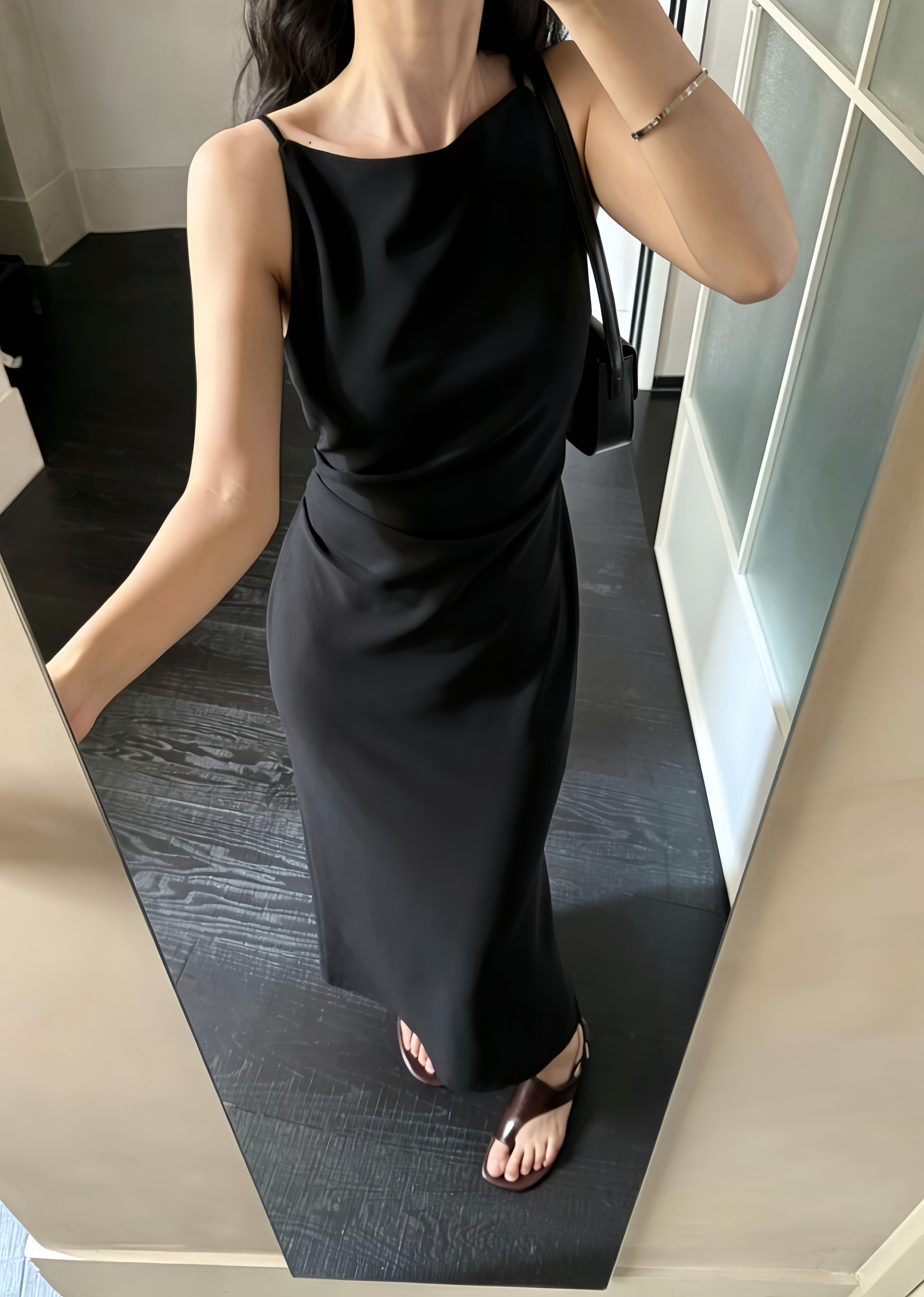 设计感精致礼服吊带长裙